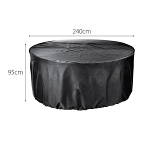 Cozy Bay® EZBreathe 6-8 Seat Round Patio Set Cover in Black
